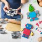 Preview: Keksausstecher Roboter Set Geburtstag Junge