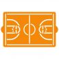 Preview: Basketballfeld Schablone Rechteckig 30 x 20 cm Decora