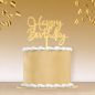 Preview: Cake Topper Happy Birthday in Gold | Kunststoff 14 x 15 cm