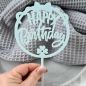 Preview: Cake Topper Happy Birthday in Hellblau