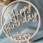 Preview: Cake Topper Happy Birthday aus Holz