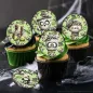 Preview: Halloween Topper essbar grüne Monster Halloweenparty