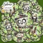 Preview: Halloween grüne Monster Topper essbar für Muffins, Cupcakes, Kekse