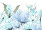 Mobile Preview: Tortenband Blumen Blau
