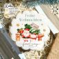 Preview: Keksaufleger Weihnachten Weihnachtsmann Familie Schneemann Tanne