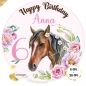 Preview: Tortenaufleger Pferd Mädchen Geburtstag