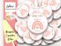 Preview: Cupcake Topper Regenbogen Taufe mit Herzen