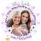 Preview: Tortenaufleger Muttertag FOTO mit Lavendel