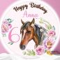 Preview: Tortenaufleger Pferd Mädchen Geburtstag