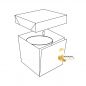 Preview: Tortenbox Tortenkarton Kuchenbox 36,5x36,5x30 cm