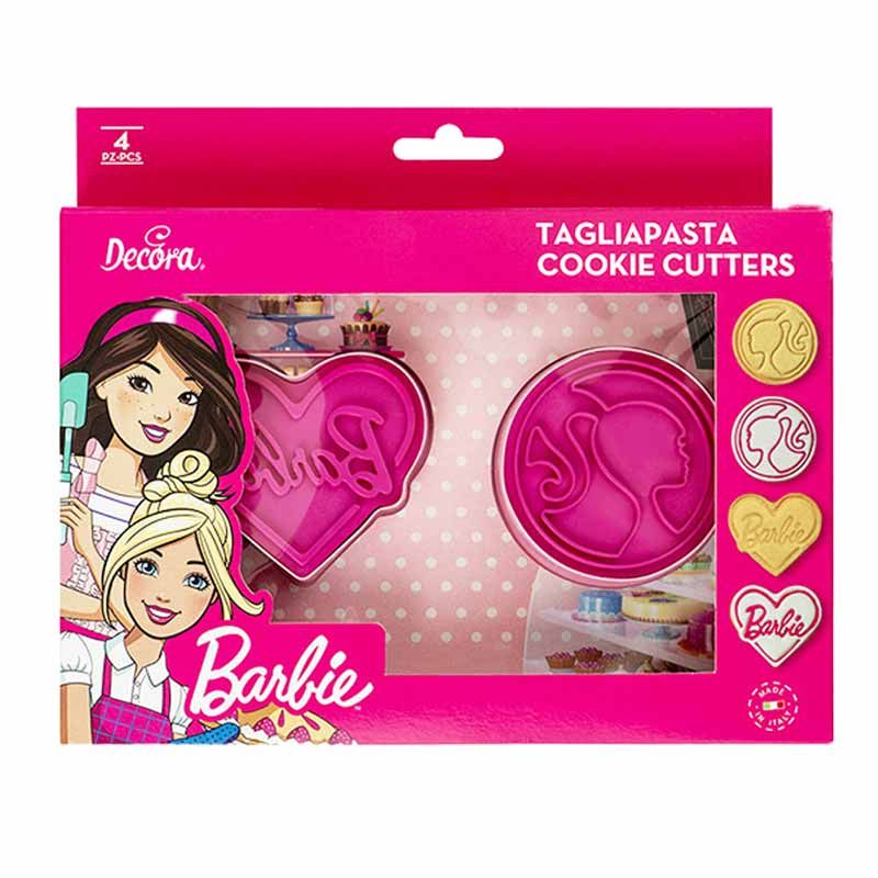 Keksausstecher Set Kinderparty Barbie Herz und Shilouette