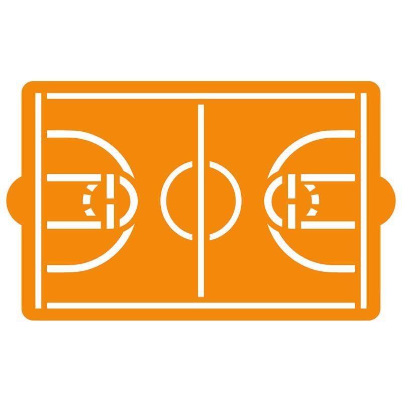 Basketballfeld Schablone Rechteckig 30 x 20 cm Decora