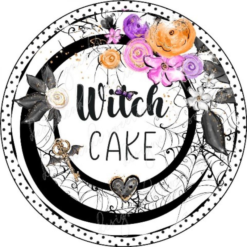 HALLOWEEN "Witch Cake" - Tortenaufleger Tortenbild rund