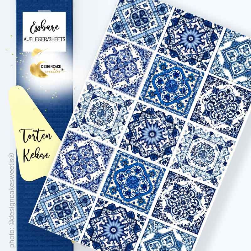 Azulejo Fliesen | Kachel Muster Tortenband essbar portugiesisch