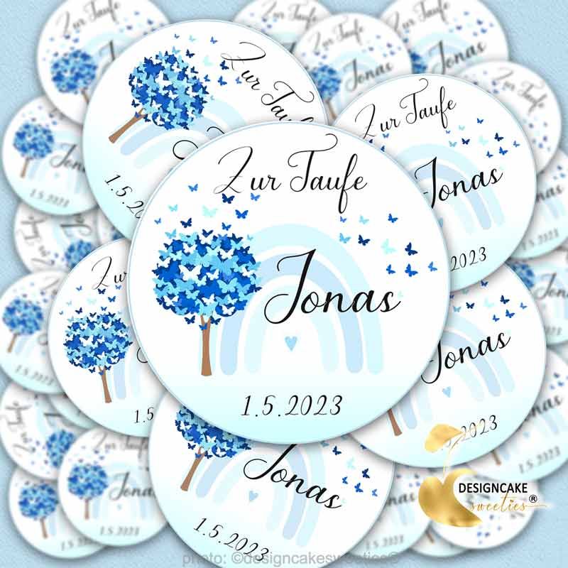 Preview: Muffinaufleger Taufe Lebensbaum | Regenbogen in Blau Junge | Cupcake Topper Preview: Muffinaufleger Taufe Lebensbaum | Regenbogen in Blau Junge | Cupcake Topper