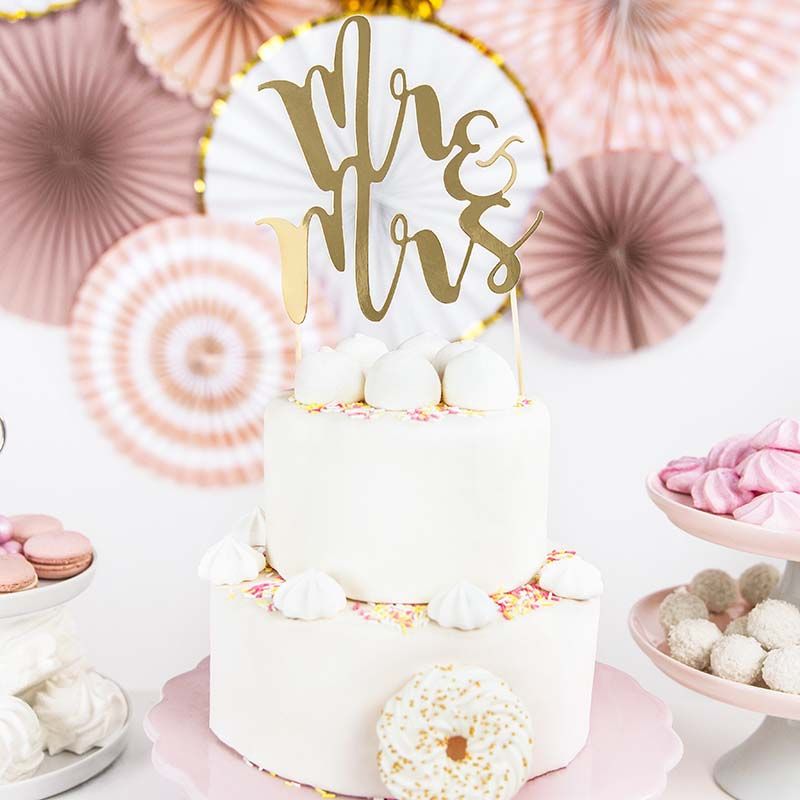 Cake Topper Mr&Mrs Hochzeit 22,5 cm