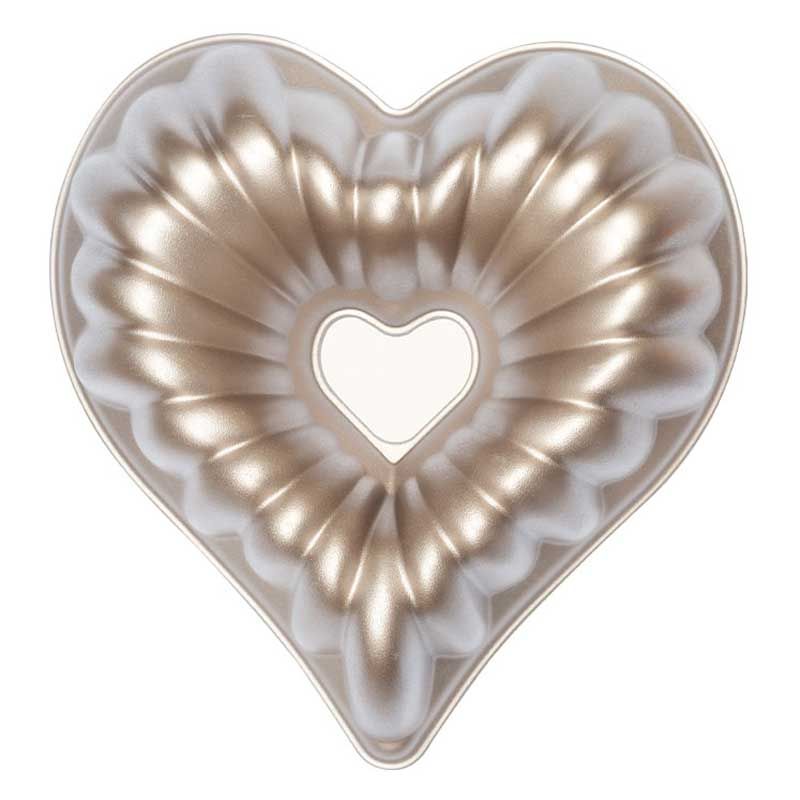 Backform Aluminiumdruckguss Herzform Beatrice von Decora 28x27x10 cm