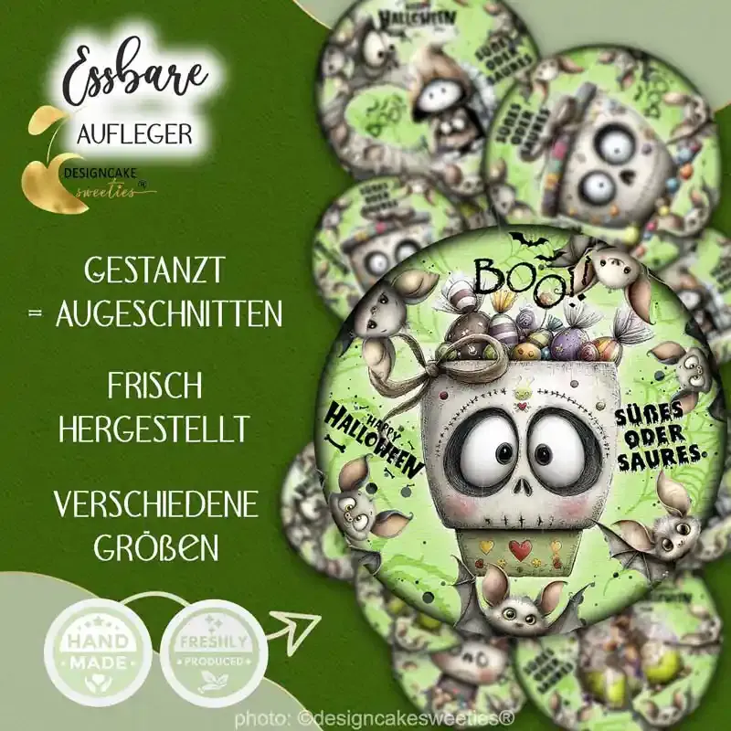 Monster Halloween Cupcake Dekoration essbar für Halloweenparty