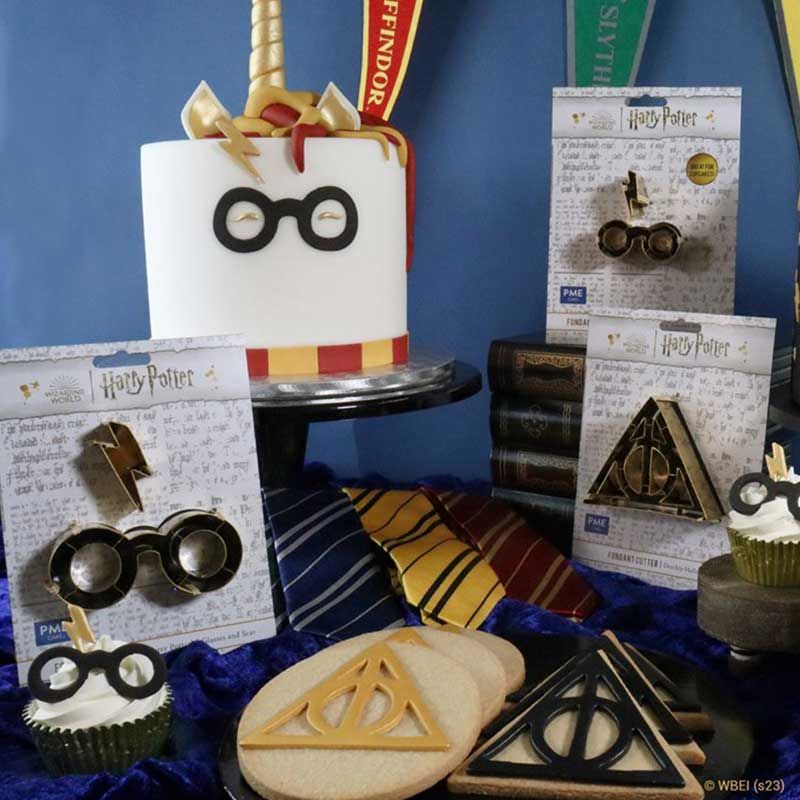 Keksausstecher Set Harry Potter Blitz Narbe Brille für Torte