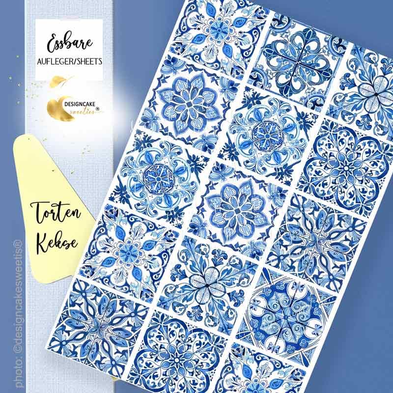 Azulejo Fliesen | Kachel Muster Tortenband essbar portugiesisch