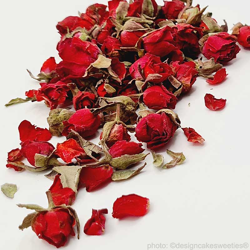 Rote Rosenknospen Trockenblumen essbar 20g Natural